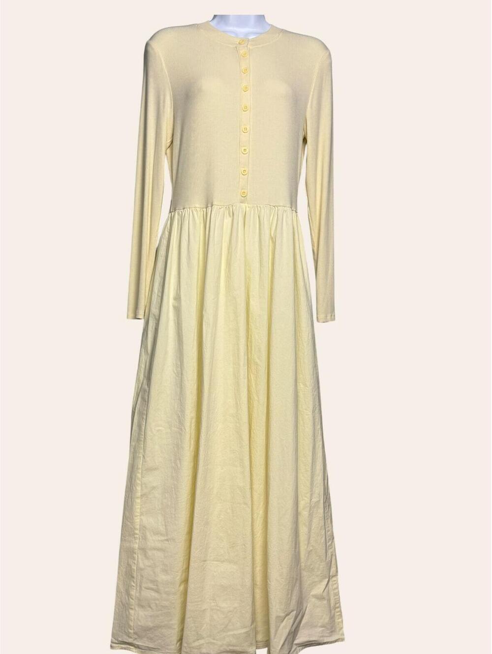 Point Butter Yellow Maxi Dress